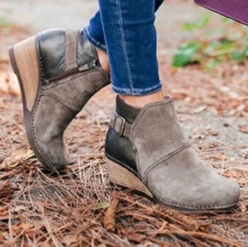 ✨DANSKO Shirley Boot Wedge Fall Western Rustic Hippie Comfort Sz 39 US 8.5